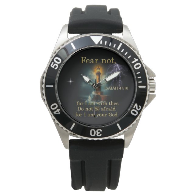 Christian Bible verse ISAIAH 41:10 Watch (Front)