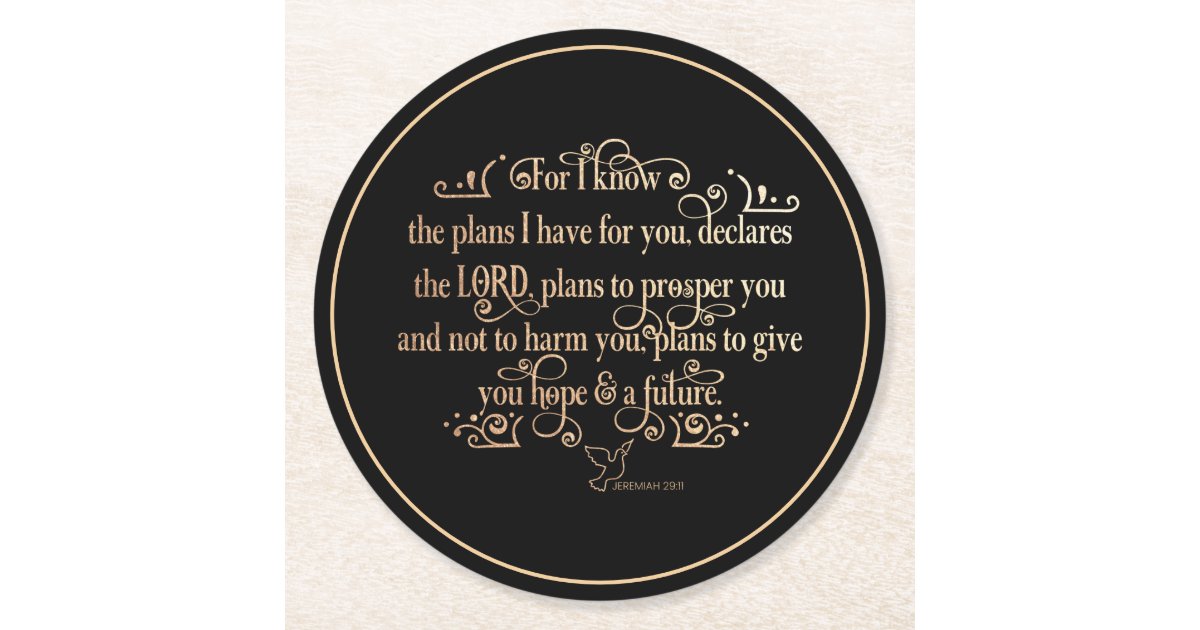 Christian Bible Verse Jeremiah 2911 Graduation Round