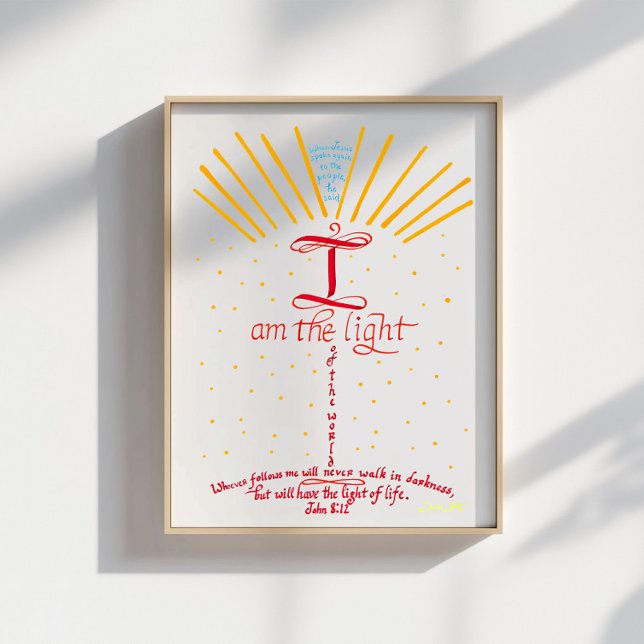 Christian Bible Verse Jesus John 8 12 Poster (Creator Uploaded)