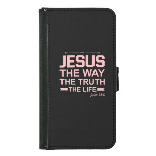 Christian Bible Verse Jesus Way Truth Life Samsung Galaxy S5 Wallet Case
