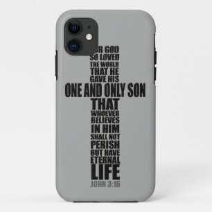 Christian Bible Verse John 3:16 iPhone 11 Case