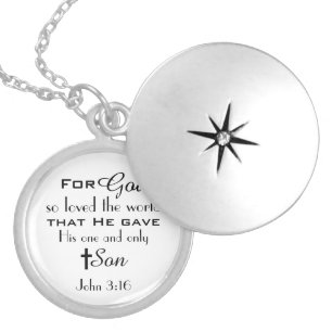 Christian Bible Verse John 3:16 Necklace