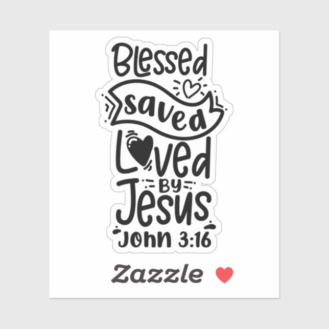 Christian Bible Verse John 3:16 Sticker (Sheet)