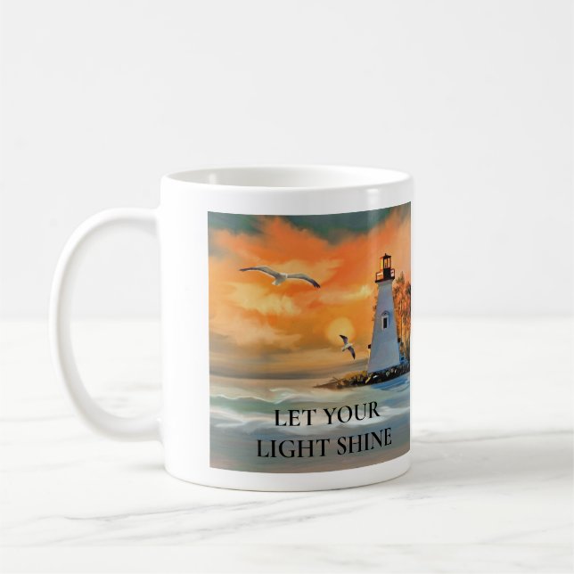 Christian Bible Verse Let Your Light Shine Mug (Left)