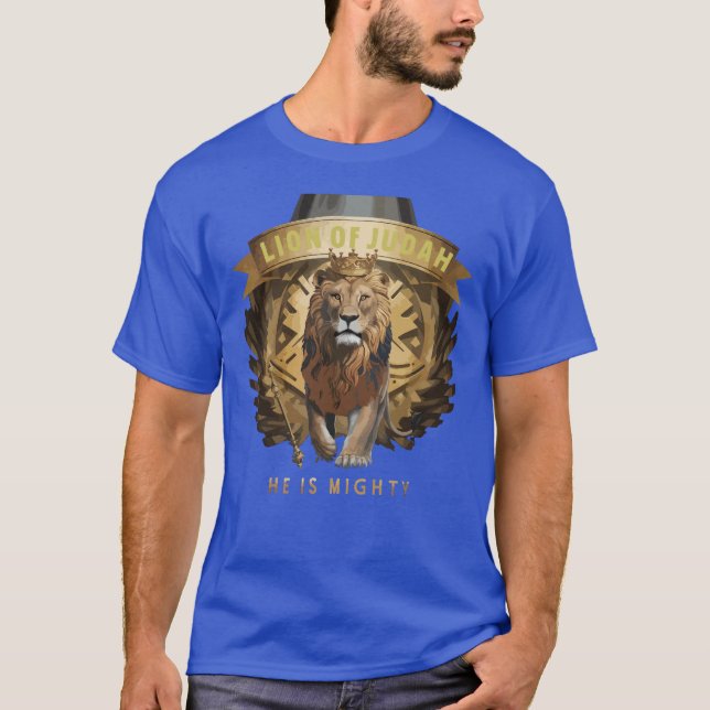 Christian Bible Verse Lion Of Judah T-Shirt (Front)