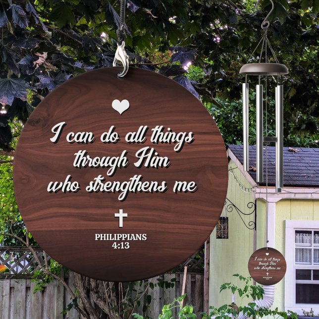 Christian Bible Verse Personalized Text Wind Chime (Creator Uploaded)