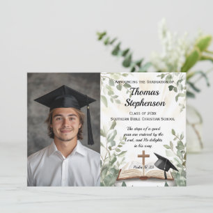 Christian Bible Verse Photo Graduation Invitation