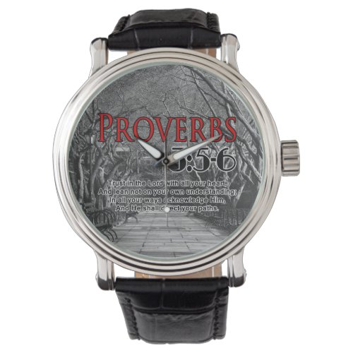 Christian Bible Verse Proverbs 3:5-6 Religious Wrist Watch