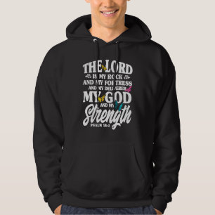 Christian Bible Verse Psalm 182 Flower Butterfly Hoodie