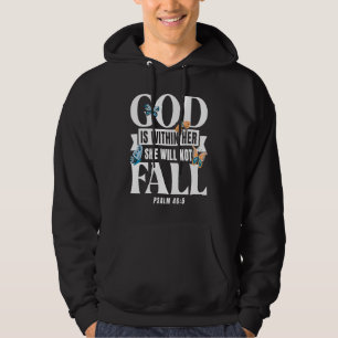 Christian Bible Verse Psalm 465 Butterfly Hoodie