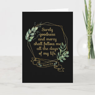 Christian Bible Verse Quote Psalm 23 6 Card