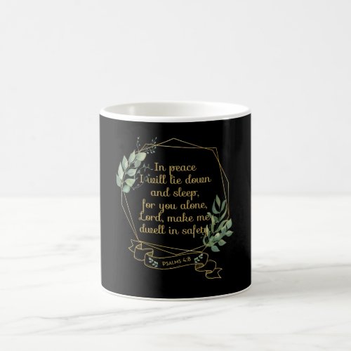 Christian Bible Verse Quote Psalm 4 8 Coffee Mug