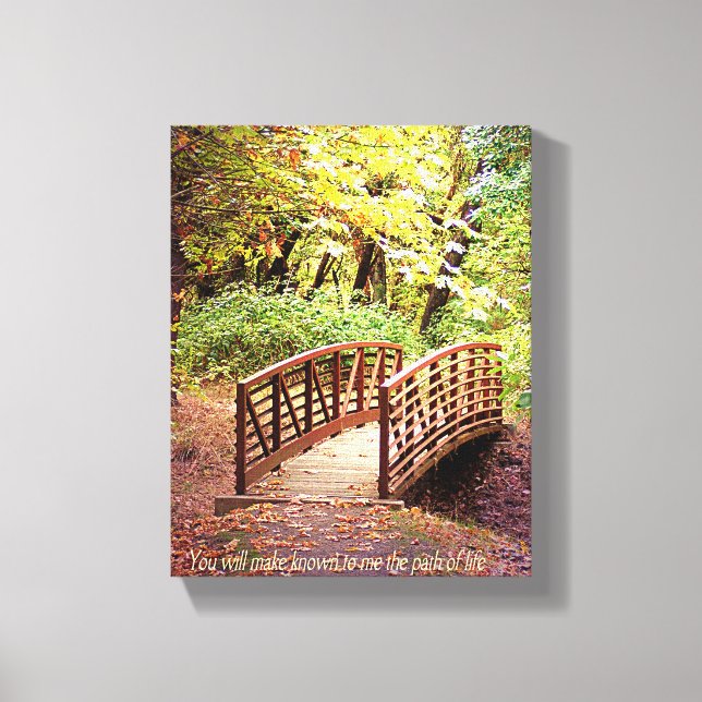 Christian Bible Verse Scripture Forest Creationart Canvas Print (Front)