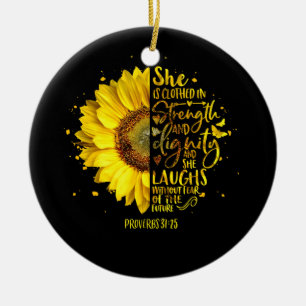 Christian Bible Verse Scripture Religious Ceramic Ornament
