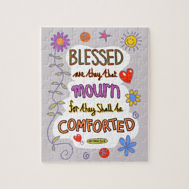 Christian Bible Verse Scripture Text Doodle Jigsaw Puzzle (Vertical)
