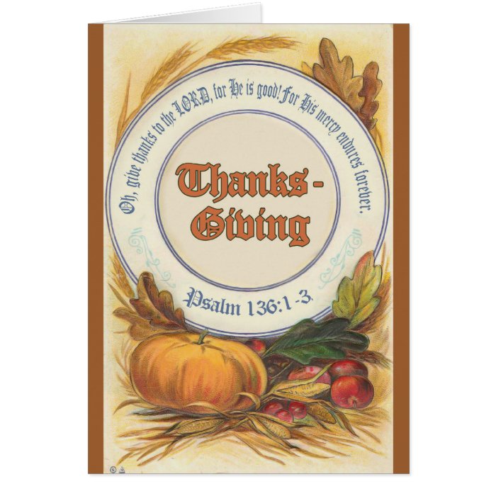 Christian Bible Verse Thanksgiving Card