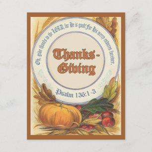 Christian Bible Verse Thanksgiving Custom Invite