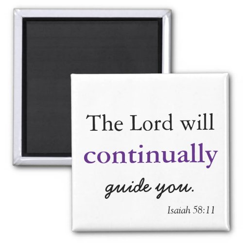 Christian Bible Verse The Lord Guides You Magnet
