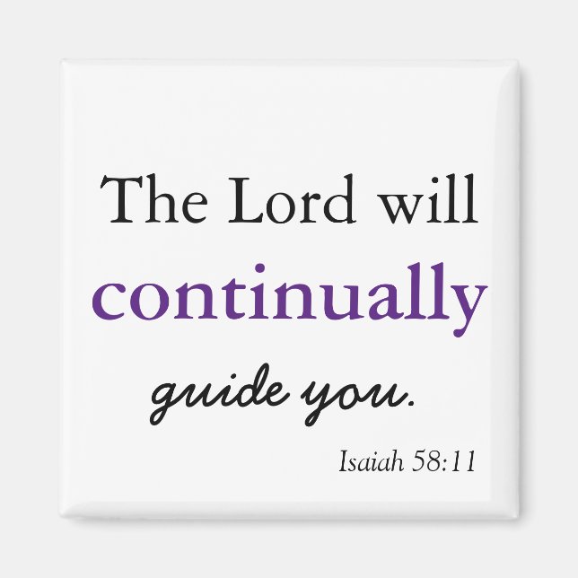 Christian Bible Verse The Lord Guides You Magnet (Front)