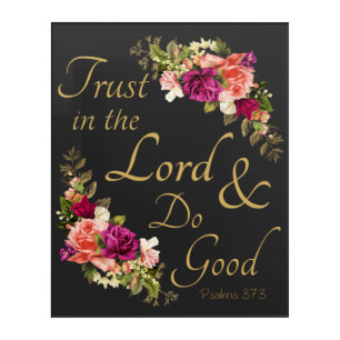 Christian Bible Verse: Trust in the Lord Acrylic Print