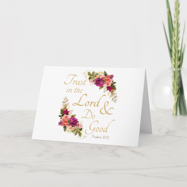 Christian Bible Verse: Trust in the Lord Card (Front)