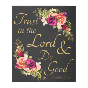 Christian Bible Verse: Trust in the Lord Metal Print