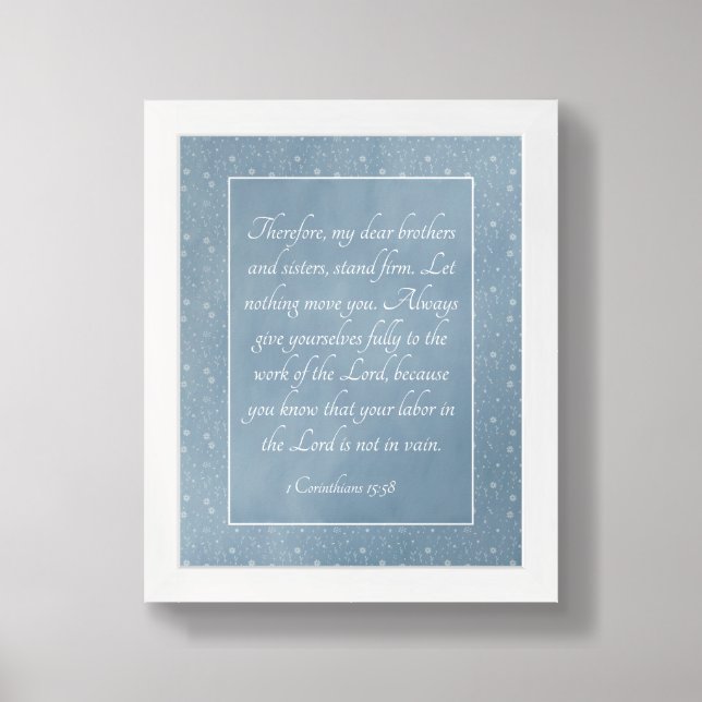 Christian Bible Verse Typography Design Framed Art (Framed Front)