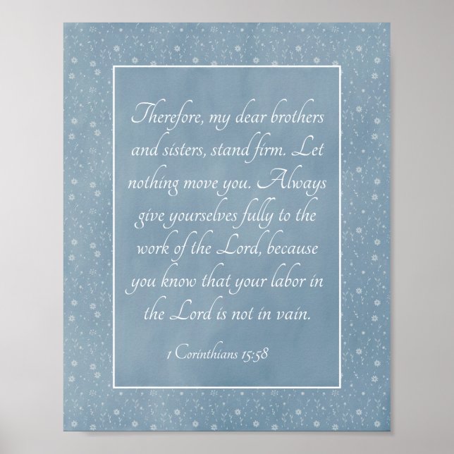 Christian Bible Verse Typography Design Framed Art (Front)