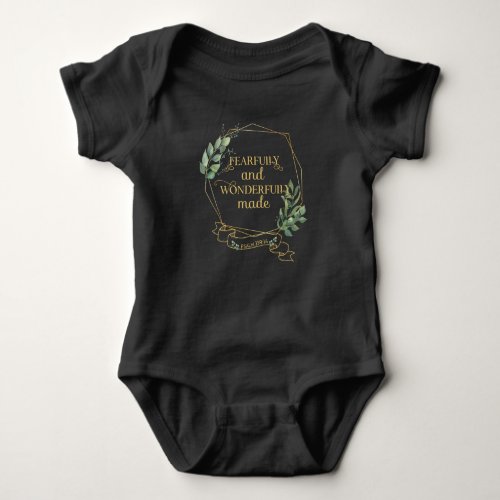 Christian Bible Verse Typography Quote Baby Bodysuit