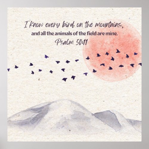 Christian Bible Verse Wall Decor Psalm 5011 Birds