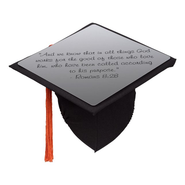 Christian bible verses graduation cap topper (Angled)