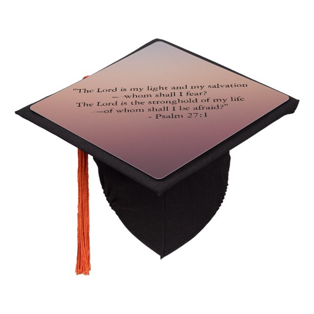 Christian bible verses graduation cap topper (Angled)