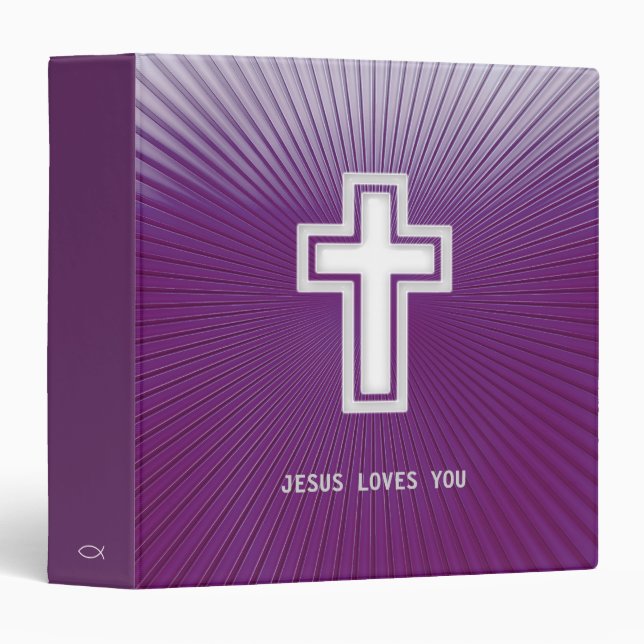 Christian Binder with Cross (Front/Spine)