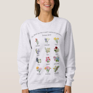 Christian BIRTH MONTH FLOWERS Jan to Dec Sweatshirt