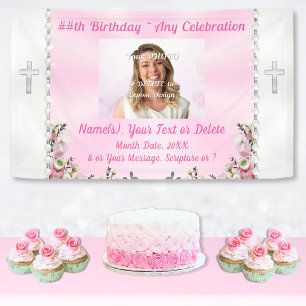 Christian Birthday Banner, Pastor's Wife Birthday, Banner