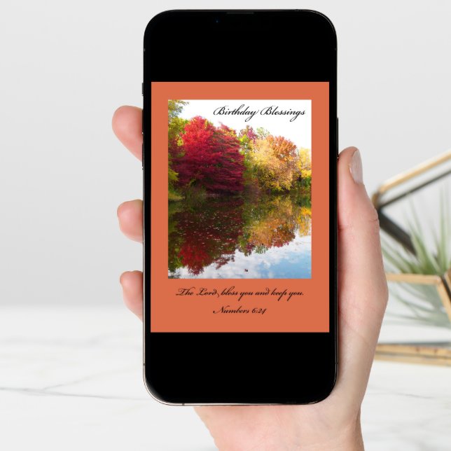 Christian Birthday Card -- The Lord Bless You (Front Digital)