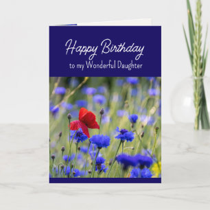 Christian Birthday Daughter Wild Flower Garden  Holiday Card