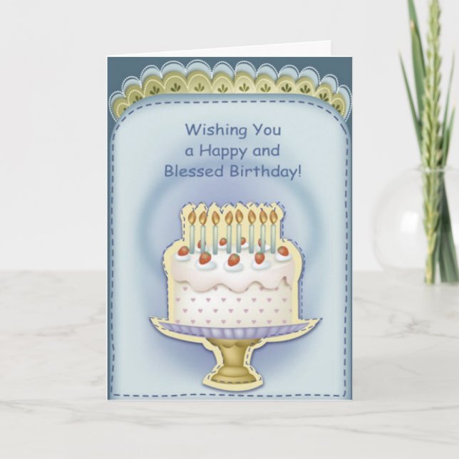 Christian Birthday Greeting  Card (Front)