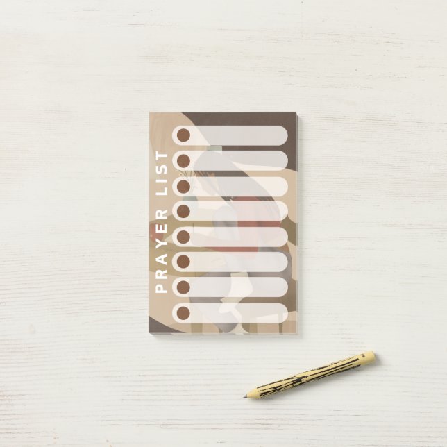 Christian Black Woman Prayer List Post-it Notes (On Desk)