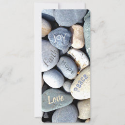 Christian Blbilical Values Pebble Stones Bookmark