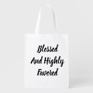 Christian Blessed and Highly Favored Grocery Bag