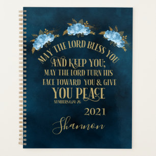 Christian Blessing Bible Floral 2022 Personalized Planner