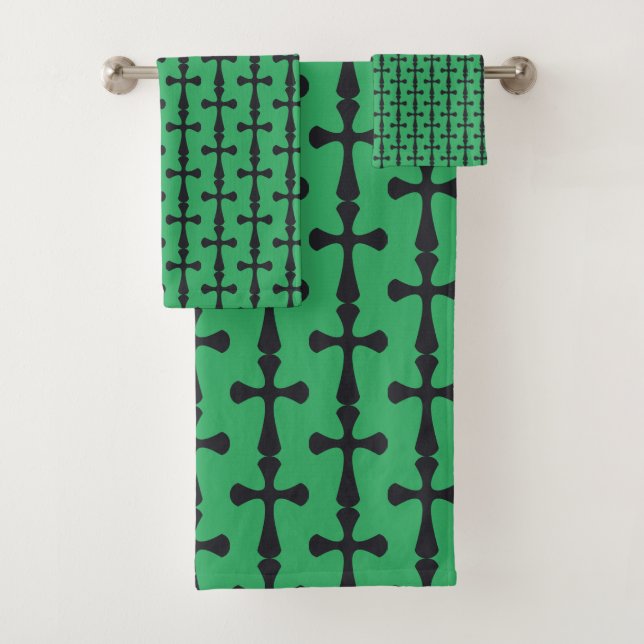 Christian blue cross bath towel set (Insitu)