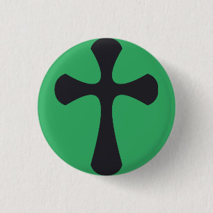 Christian blue cross button