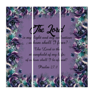 Christian Botanical Triptych Wall Art