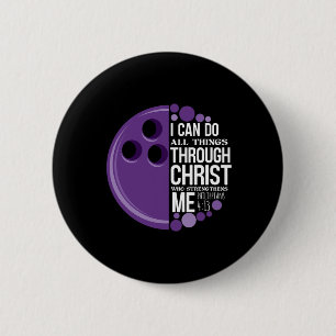 Christian Bowling Funny Personalized Team Gift For Button