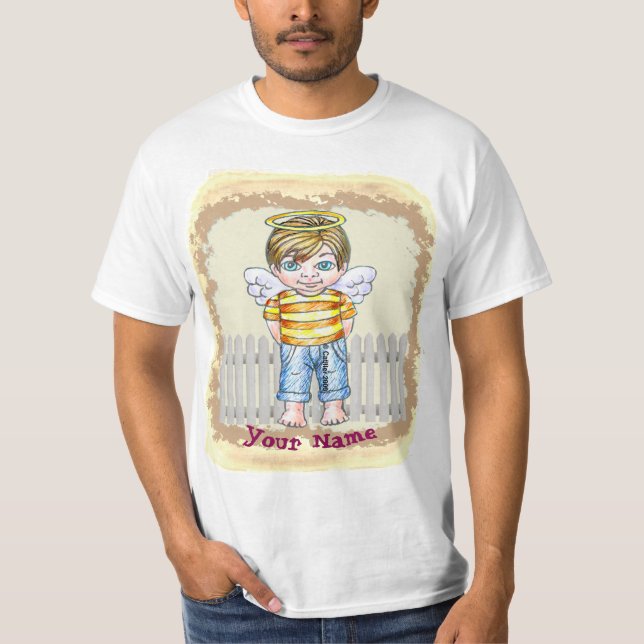 Christian Boy Angel  T-Shirt (Front)