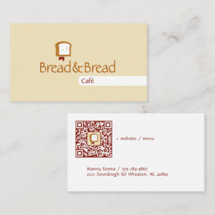 Christian Bread Logo Bakery Cafe Fellowship Business Card