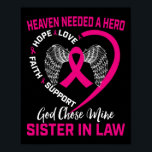 Christian Breast Cancer Awareness In Memory Of Sis Poster<br><div class="desc">Christian Breast Cancer Awareness In Memory Of Sister In Law</div>