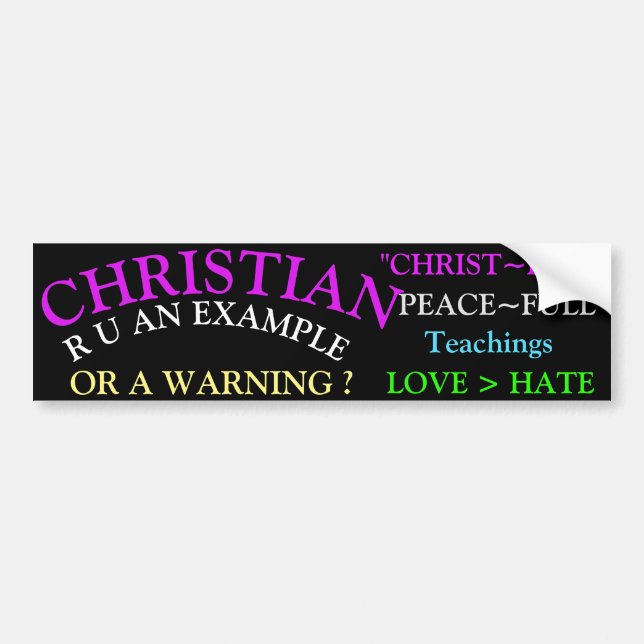 CHRISTIAN BUMPER STICKER (Front)